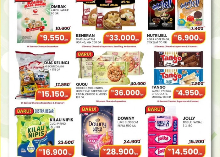 Chandra Superstore Rilis Promo Spesial Produk Kebutuhan Rumah Tangga hingga Camilan