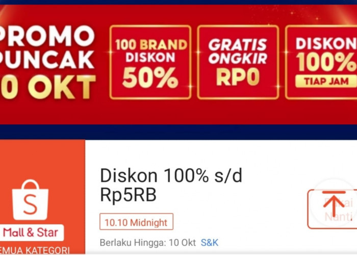 Puncak Promo 10.10 Brand Festival di Shopee, Dapatkan Diskon Hingga 100 Persen Tiap Jam