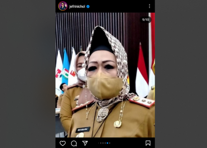 Kepala Dinkes Lampung Reihana 'Mejeng' di Akun Instagram Aktor Jefri Nichol