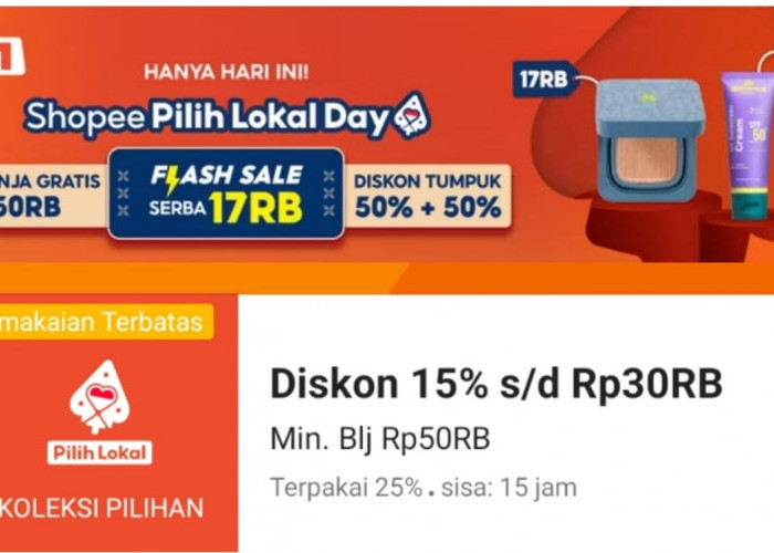 Diskon 15 Persen Untuk Koleksi Pilihan di Promo Shopee Pilih Lokal Day Hari Ini, Klaim Sekarang!