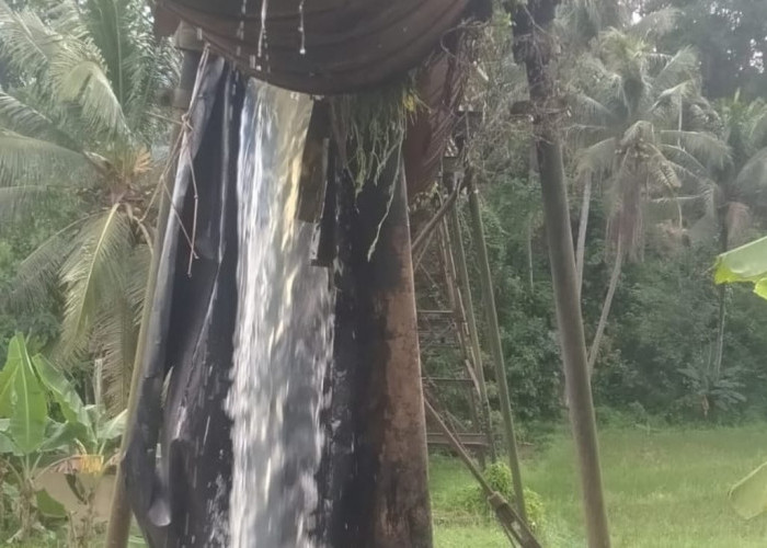 Sempat Ambrol, Saluran Pengairan di Talang 4 Pekon Bumiarum Pringsewu Diperbaiki