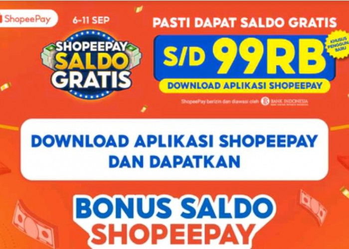 Klaim Link ShopeePay, Rabu 11 September 2024, Dapatkan Saldo Shopee Gratis Sampai Rp 100 Ribu