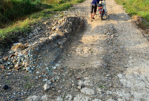 Sudah Hampir Lima Tahun Jalan tak Diperbaiki, Warga Desa Umbul Sawangan Lapor ke Bupati
