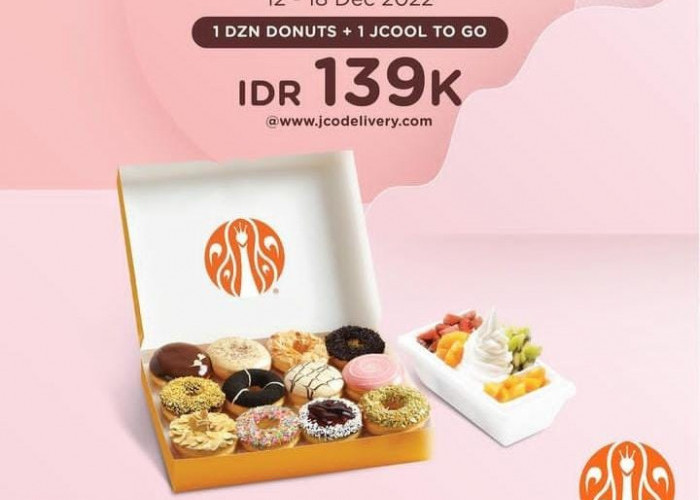 Promo JCO Indonesia Kembali Hadir Hingga 18 Desember 2022, Rp 139 Ribu Dapat 1 DZN Donuts Plus 1 Jcool To Go