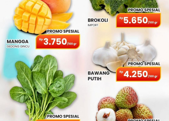 Bayam Hijau Rp10 Ribu Per Ikat, Intip Daftar Harga Promo Sayur dan Buah Segar Terbaru di Chandra Superstore