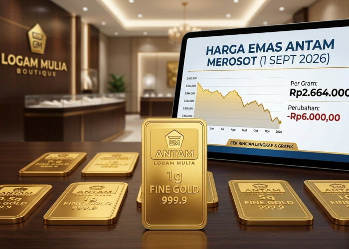 Rincian Harga Emas Batangan Antam Merosot ke Rp2.664.000 per Gram, Cek Penurunan Terbaru Hari Ini