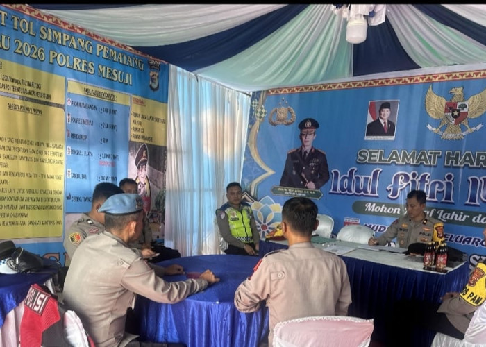 Wakapolres Mesuji Cek Kesiapan Pos PAM dan Pos Yan, Pastikan Mudik Aman dan Humanis