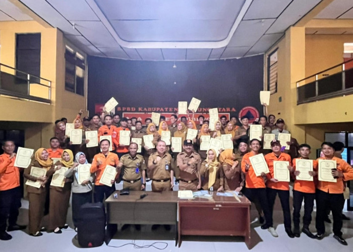 66 Pegawai PPPK Paruh Waktu BPBD Lampung Utara Terima SK