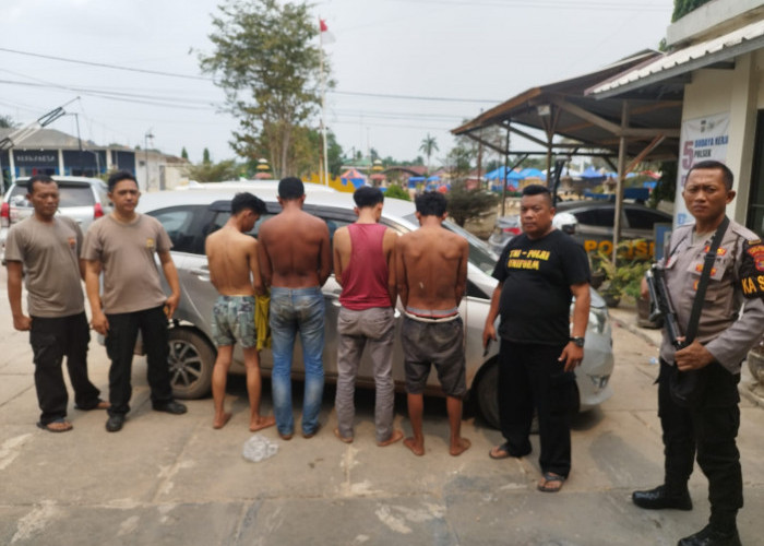 Polsek Raman Utara Lampung Timur Amankan 4 Penipu Kios BRI Link