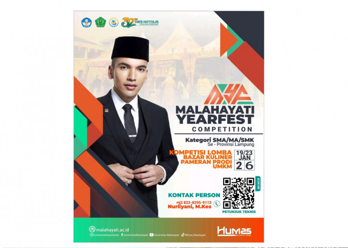 Catat Tanggalnya! Malahayati Yearfest 2026 Jadi Ruang Kreativitas Pelajar Lampung dan UMKM Lokal
