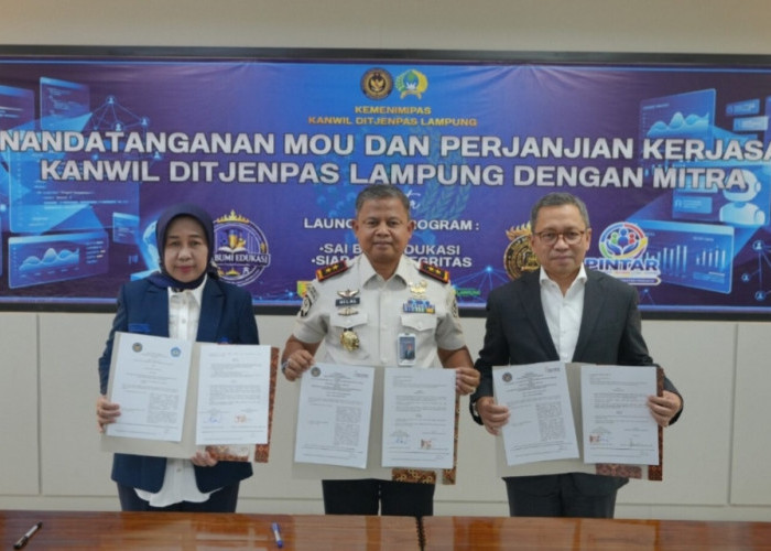 Unila dan Ditjenpas Lampung Teken MoU, Luncurkan Tiga Program Inovasi