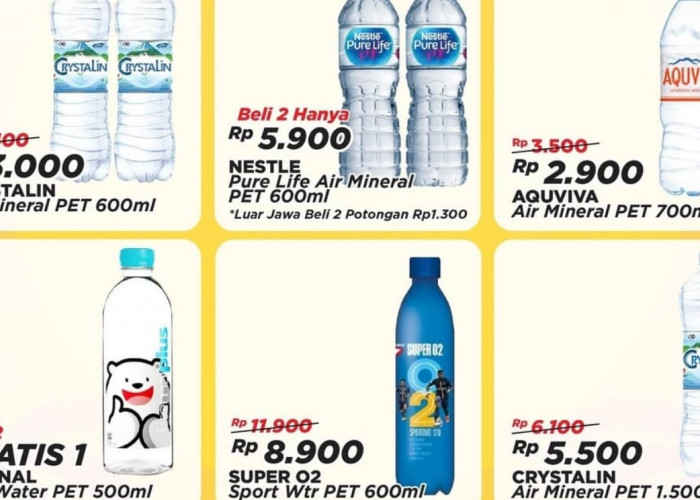 Mineral Water Fair! Penuhi Kebutuhan Air Keluarga Dengan Produk Berkualitas Dalam Promo Alfamart Hari Ini