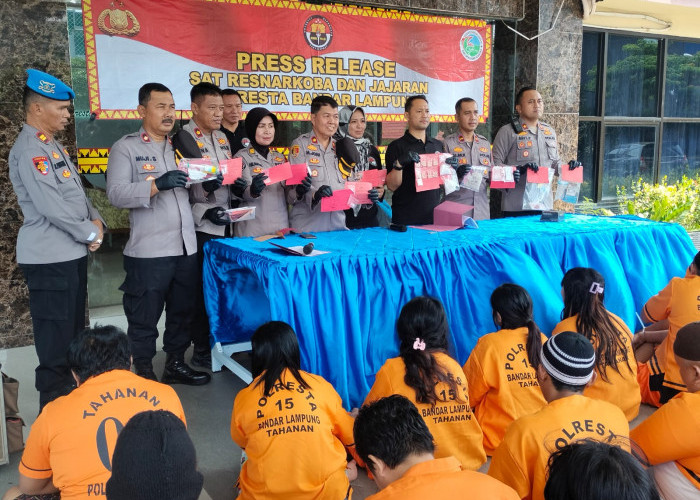 14 Hari Operasi Antik Krakatau 2023, Polisi Bungkus 32 Tersangka di Wilayah Bandar Lampung