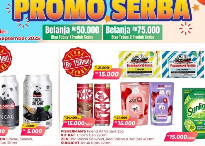 Promo Serba Bikin Untung Sampai 15 September 2025 di Alfamart, Dapatkan Harga Termurah Mulai Rp5 Ribuan