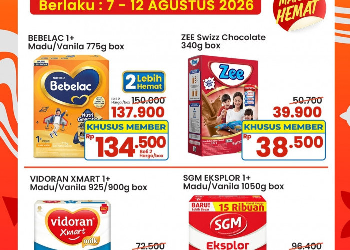 Batas Akhir Hari Ini, Promo Susu Balita Indomaret Banjir Diskon, SGM Eksplor hingga Bebelac Lebih Hemat
