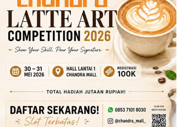 Asah Skill Barista, Chandra Superstore Bakal Gelar Latte Art Competition 2026