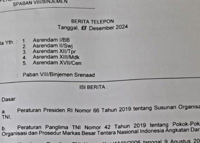 Tambah 5 Komando Daerah Militer, Daftar Terbaru Kodam di Indonesia