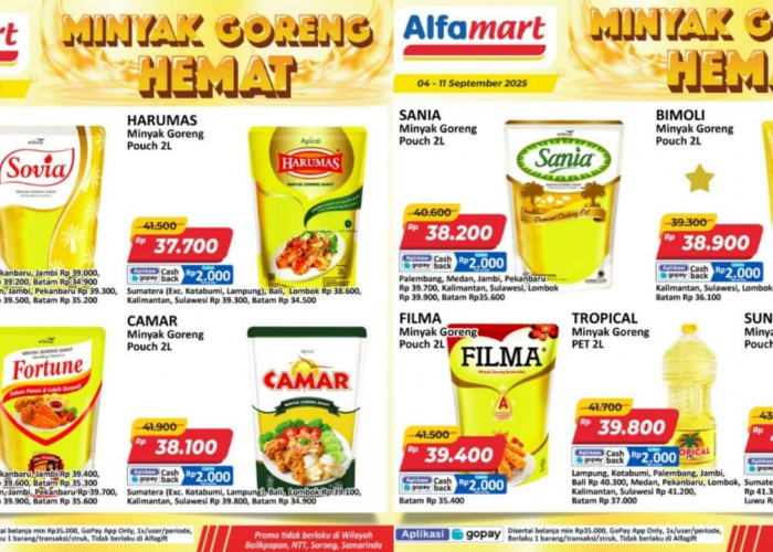Diskon Cashback Rp2.000 Untuk Produk Minyak Goreng Hemat Dalam Semarak Promo 9.9 Alfamart