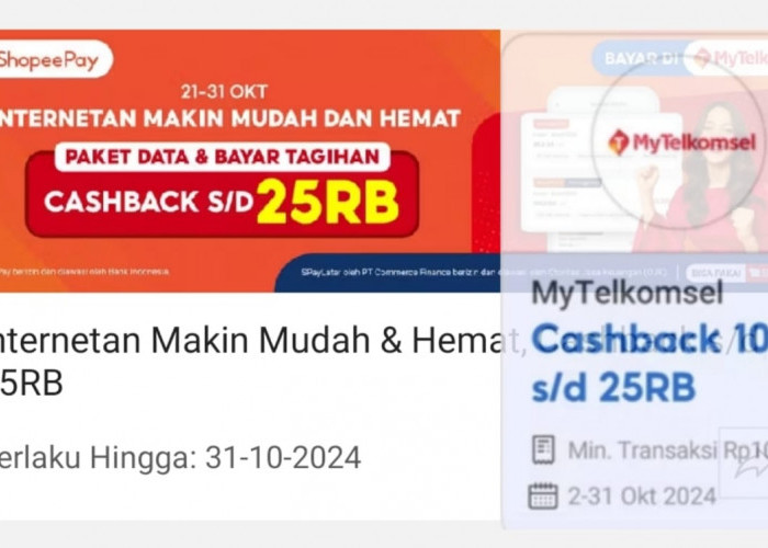 Promo ShopeePay Hari Ini, Dapatkan Cashback Hingga Rp25 Ribu Untuk Setiap Pembelian Pulsa dan Tagihan