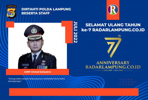 Dirtahti Polda Lampung Mengucapkan Selamat Ulang Tahun ke-7 Radarlampung.co.id