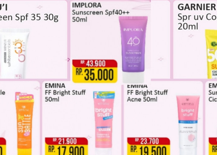 Promo Sunscreen Kualitas Terbaik di Alfamart, Lindungi Wajah Dengan Skincare Meski Cuaca Mendung