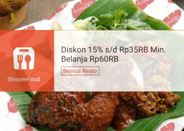 Promo ShopeeFood Hari Ini, Semua Resto Kasih Diskon Hingga Rp35 Ribu, Klaim Vouchernya Sekarang!