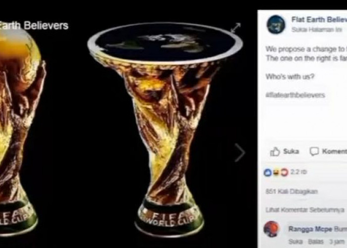Penganut Bumi Datar Desak Trofi Piala Dunia Diubah Jadi 'Lebih Akurat', Netizen: Teori Anak Nongkrong