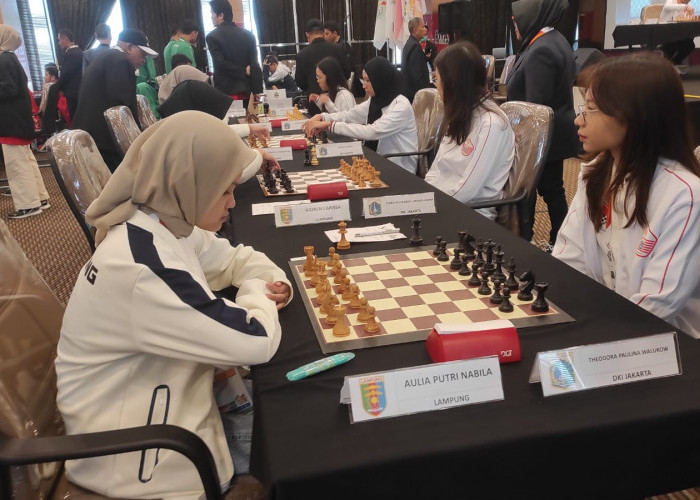 Tim Beregu Putri Lampung Optimis di Catur Standar usai Gagal di Catur Cepat