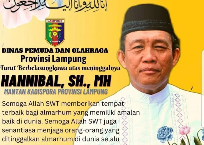 Mantan Kadispora Lampung Hannibal Meninggal Dunia