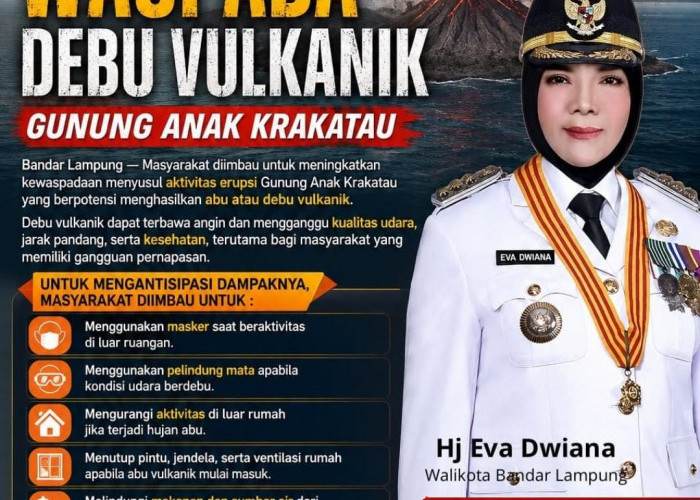 Gunung Anak Krakatau Erupsi, BPBD Bandar Lampung Minta Warga Waspada Debu Vulkanik