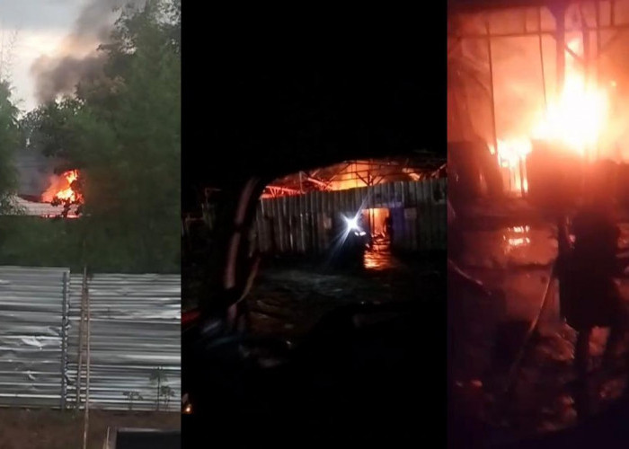 Jelang Berbuka Puasa, Gudang Diduga Penimbunan BBM di Lampung Selatan Hangus Terbakar