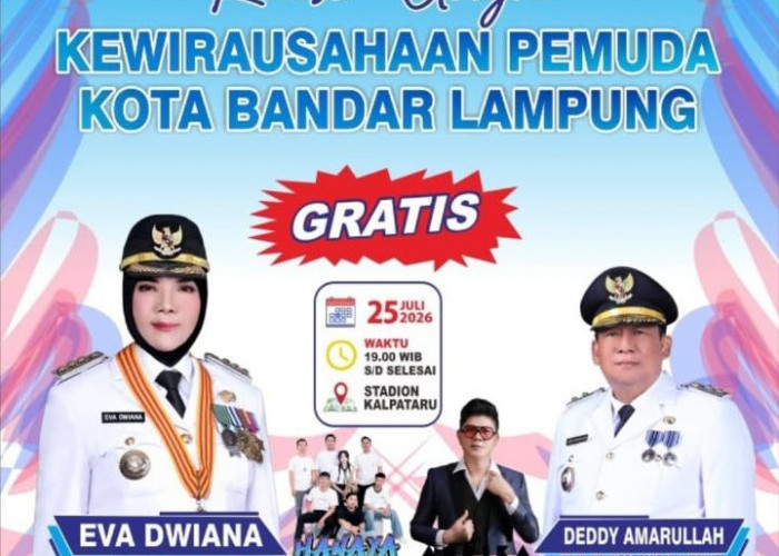 Belum Selesai, Konser Gebyar Kewirausahaan Pemuda Meriahkan HUT ke-344 Bandar Lampung di Stadion Kalpataru