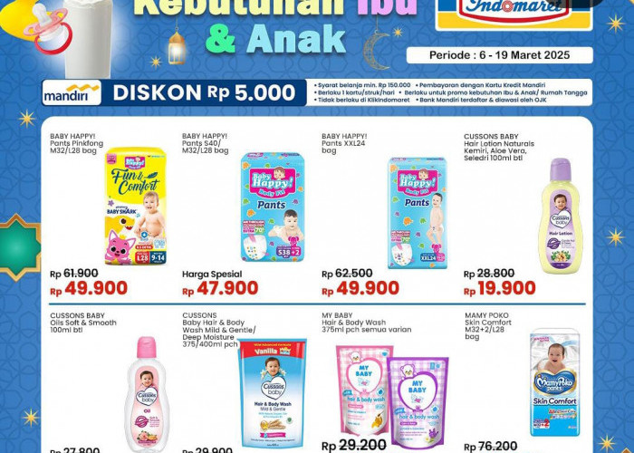 Nikmati Promo Indomaret Belanja Murah Baby Happy, Penuhi Kebutuhan Anak Lewat Diskon