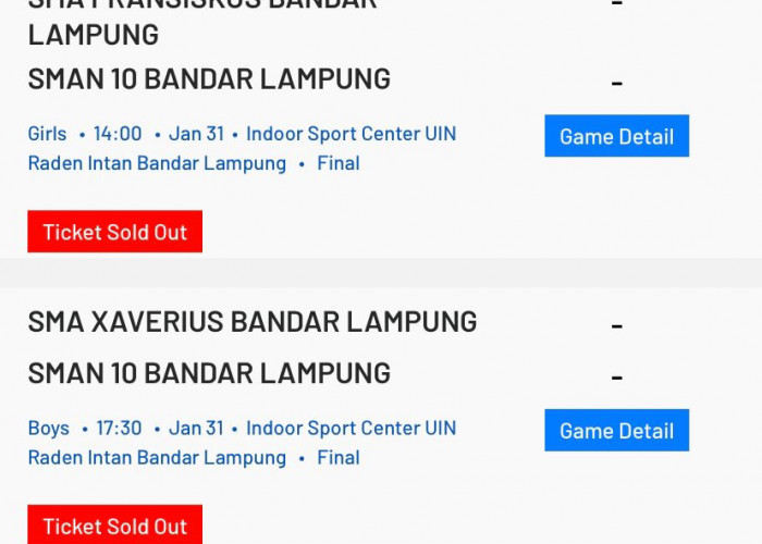 Tiket Ludes! Duel Sengit Final DBL Lampung Siap Mengguncang Indoor Sport Center UIN