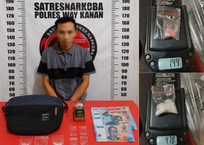 Edarkan Narkoba, Pria di Way Kanan Terancam 20 Tahun Penjara