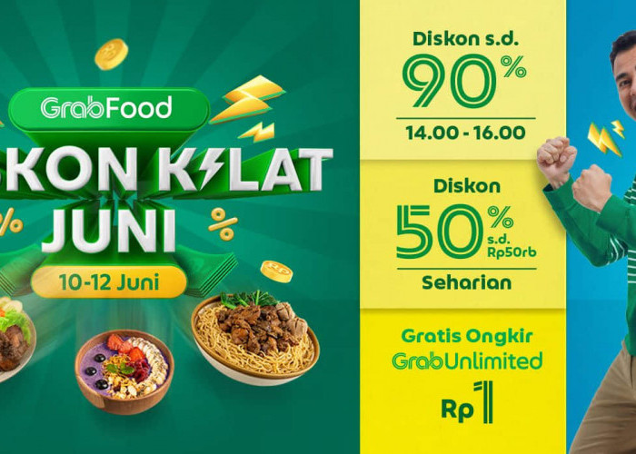 Kode Promo Grab Lampung Asik, Sabtu 10 Juni 2023, Makan Nikmat Pakai Diskon Untung GrabFood