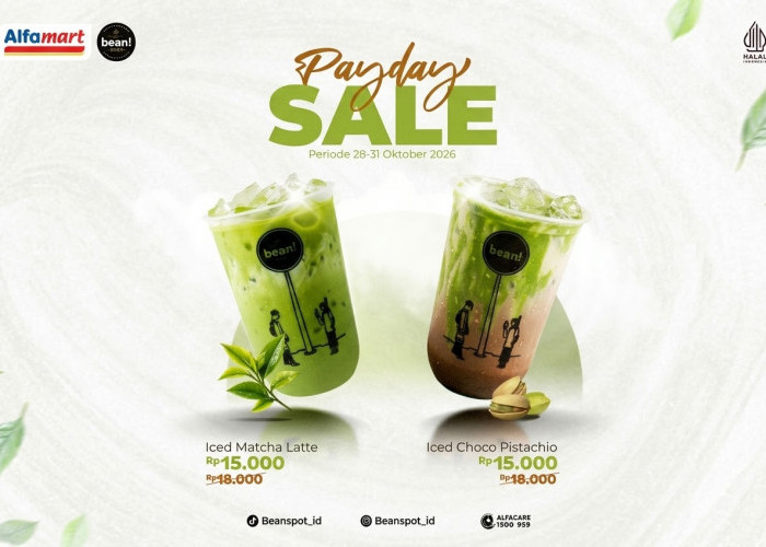 Sambut Periode Gajian, Alfamart Tebar Diskon Spesial Minuman Favorit Bean Spot Oktober