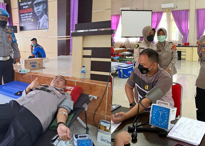 Polres Tanggamus Gelar Donor Darah Sambut HUT Ke-51 Korpri