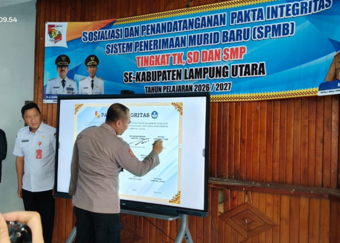 Disdik Lampura Sosialisasikan SPMB 2026, Tegaskan Tolak Praktik Titip Kursi