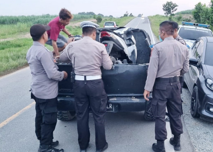 Cegah Balap Liar, Polisi Angkut 4 Motor Pemuda di Jalan Lintas Rawa Jitu PT BNIL