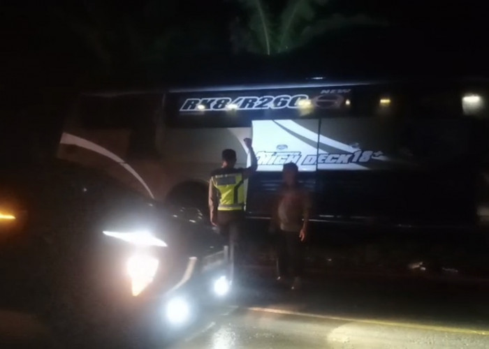 Bus Dibakar Massa di Jalan Lintas Sumatera Lampung Utara, Diduga Karena Sopir Kabur Usai Serempet Motor