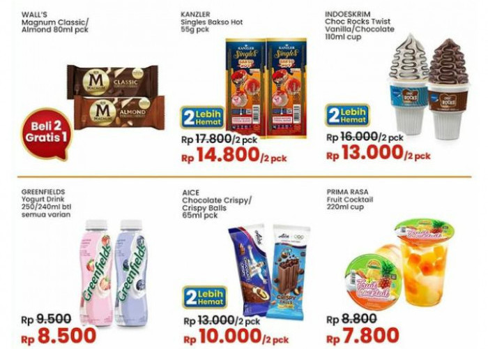 Promo Indomaret Lampung Spesial Produk Fresh, Ada Ice Cream Diskon Hemat Beli 2 Gratis 1