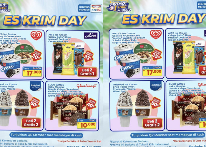Hadir Kembali, Promo Es Krim Day Indomaret 30 Agustus 2026: Diskon Hingga 50 Persen untuk Member Poinku
