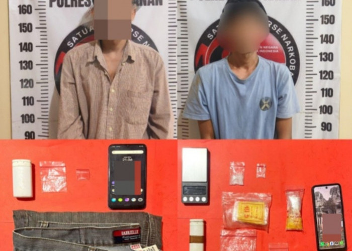 Temukan Serpihan Mirip Sabu Dalam Saku Celana, Polres Way Kanan Ringkus 2 Pria Lampung Ini