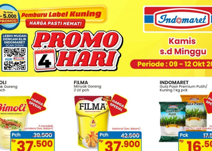 Promo Indomaret 4 Hari Berturut-turut Sampai 12 Oktober 2025, Harga Pasti Hemat!