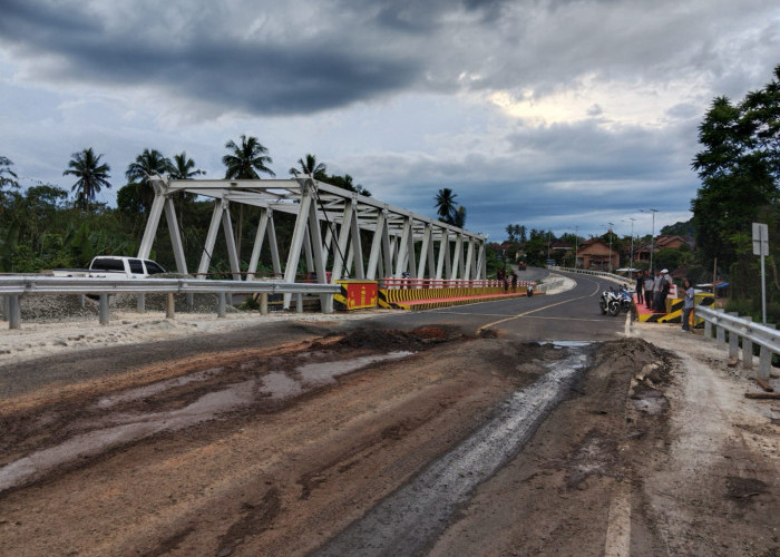 Soal Oprit jembatan Way Rarem Amblas, Begini Penjelasan BPJN Lampung