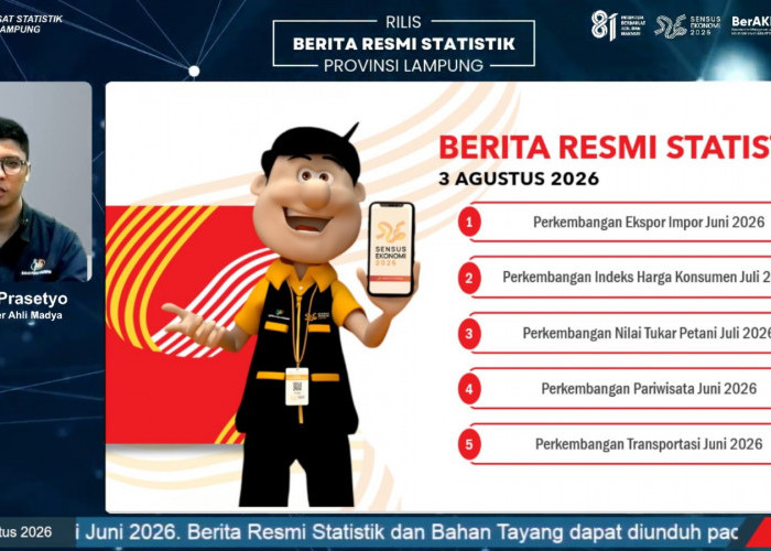 Harga Pangan Turun, Lampung Deflasi 0,49 Persen pada Juli 2026