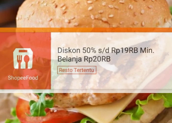 Promo ShopeeFood Hari Ini, Minimal Belanja Rp20 Ribu Dapat Diskon Hingga 50 Persen, Klaim Vouchernya!