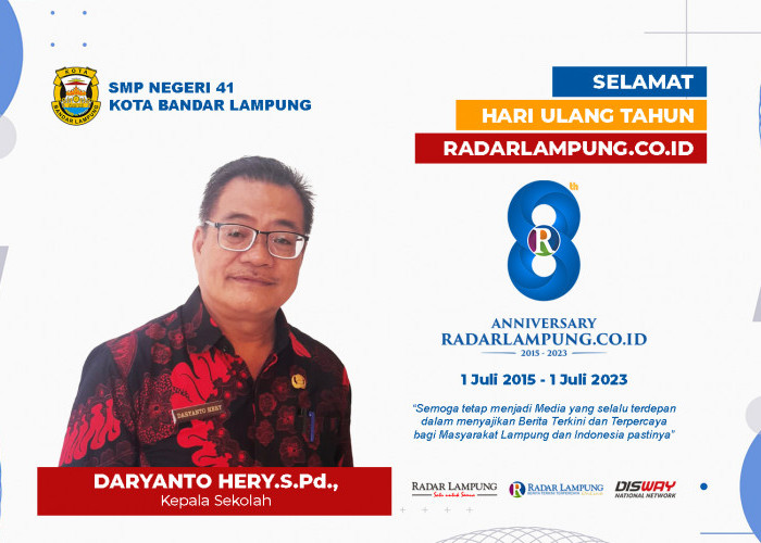 SMP Negeri 41 Kota Bandar Lampung: Selamat Hari Jadi Radar Lampung Online ke-8
