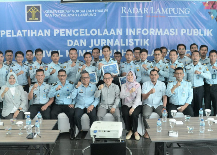 Perkuat Penulisan Berita, Kanwil Kemenkumham Lampung Gelar Pelatihan Jurnalitik di Radar Lampung